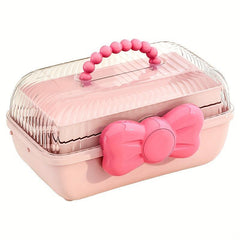 Pink Hair Accessories Storage Box for Dressing Table