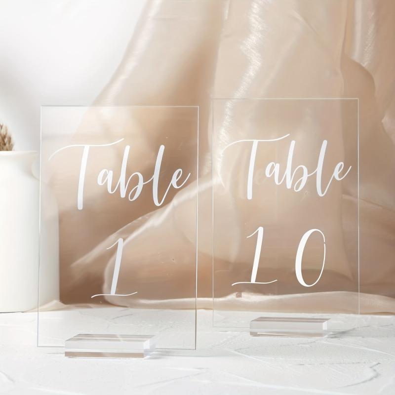 10pcs Acrylic Shelf Blank Plate Wedding Table Setting DIY Sign Home Decoration