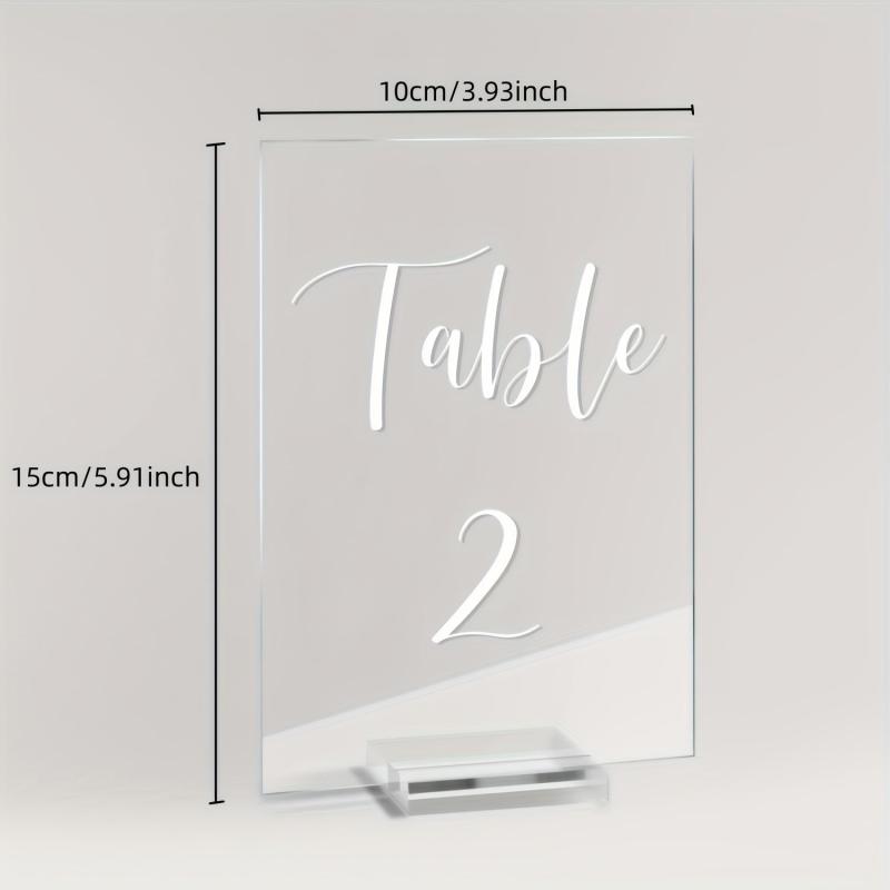 10pcs Acrylic Shelf Blank Plate Wedding Table Setting DIY Sign Home Decoration