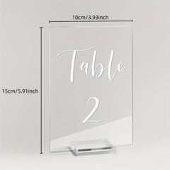 10pcs Acrylic Shelf Blank Plate Wedding Table Setting DIY Sign Home Decoration