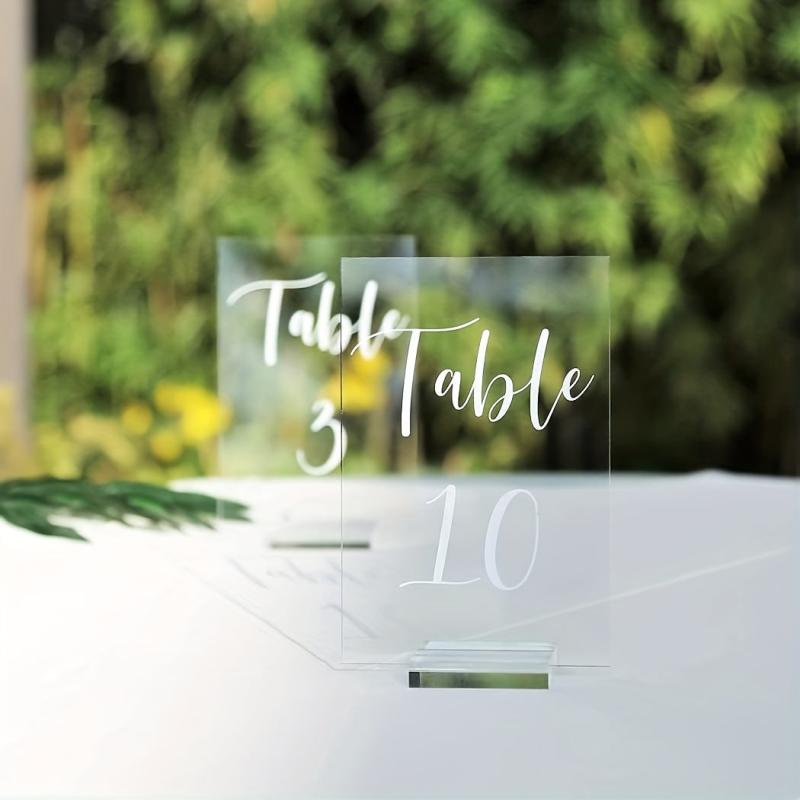 10pcs Acrylic Shelf Blank Plate Wedding Table Setting DIY Sign Home Decoration