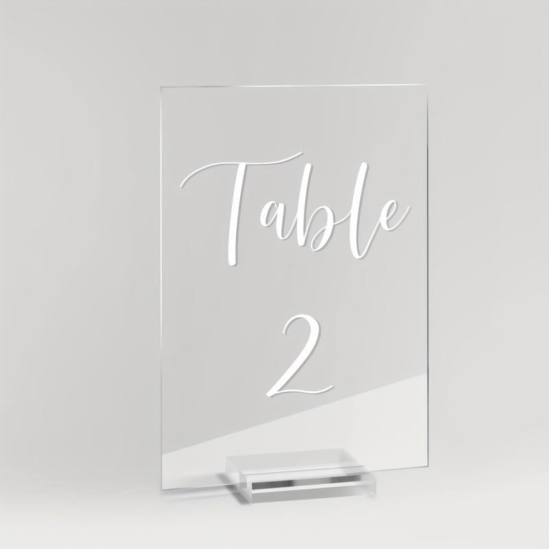 10pcs Acrylic Shelf Blank Plate Wedding Table Setting DIY Sign Home Decoration