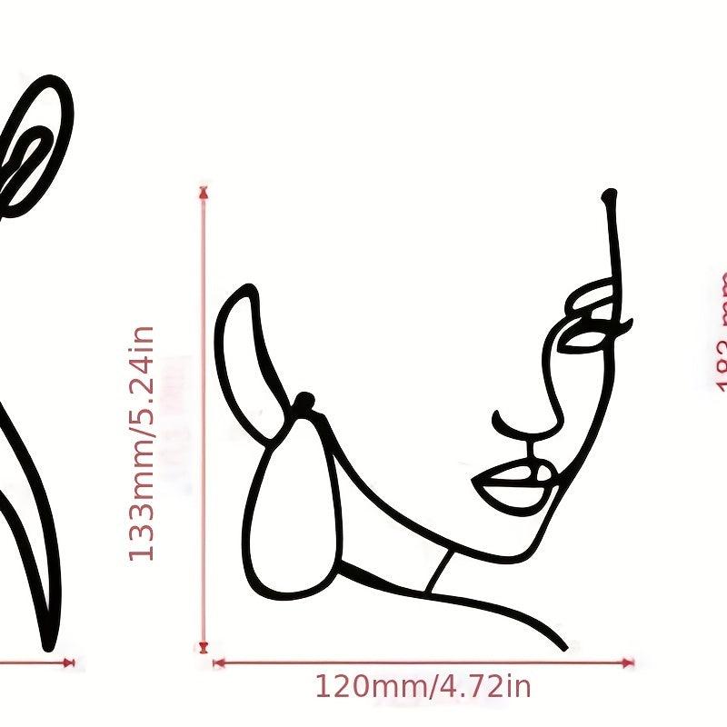 Minimalist Acrylic Face Cake Decoration for Dessert Table & Party Decor