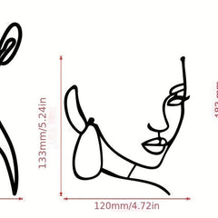 Minimalist Acrylic Face Cake Decoration for Dessert Table & Party Decor