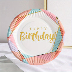 17 78 Cm Colored Paper Plates Bronzing Birthday Party Supplies