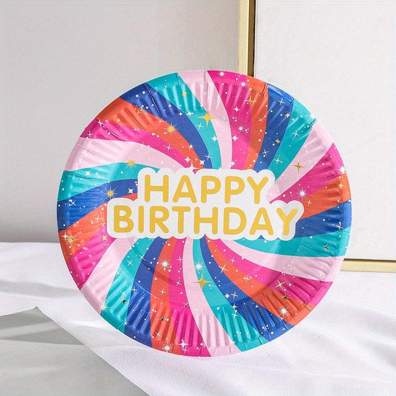 17 78 Cm Colored Paper Plates Bronzing Birthday Party Supplies