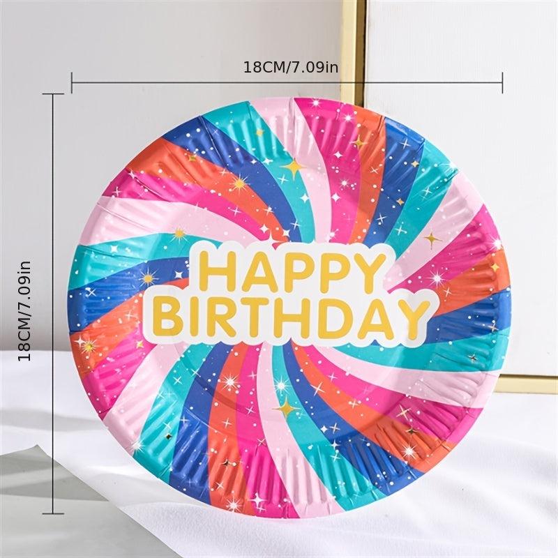 17 78 Cm Colored Paper Plates Bronzing Birthday Party Supplies