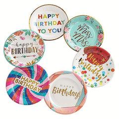 17 78 Cm Colored Paper Plates Bronzing Birthday Party Supplies