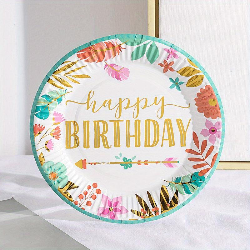 17 78 Cm Colored Paper Plates Bronzing Birthday Party Supplies