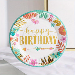 17 78 Cm Colored Paper Plates Bronzing Birthday Party Supplies