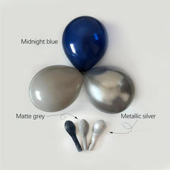 159Pcs Gray Silvery Metallic Party Balloon Arch & Garland Kit