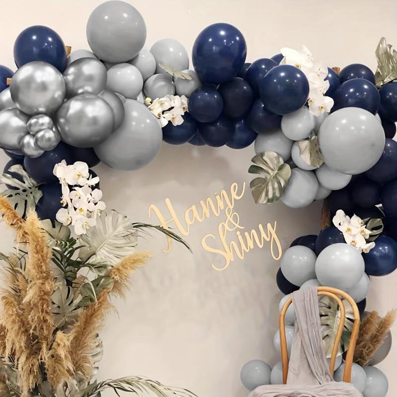 159Pcs Gray Silvery Metallic Party Balloon Arch & Garland Kit