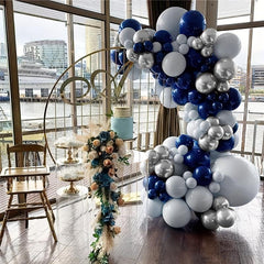 159Pcs Gray Silvery Metallic Party Balloon Arch & Garland Kit