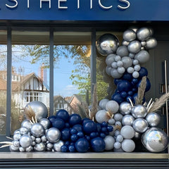 159Pcs Gray Silvery Metallic Party Balloon Arch & Garland Kit