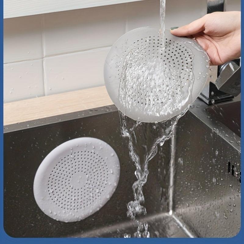Silicone Sink & Shower Drain Filter, Prevent Clogging, Easy Install & Clean