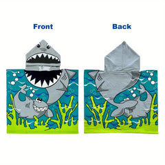 Kids Hooded Towel Soft Microfiber Bath Wrap