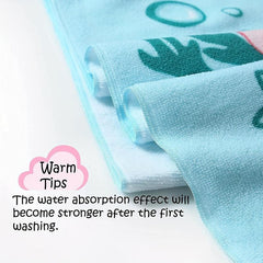 Kids Hooded Towel Soft Microfiber Bath Wrap