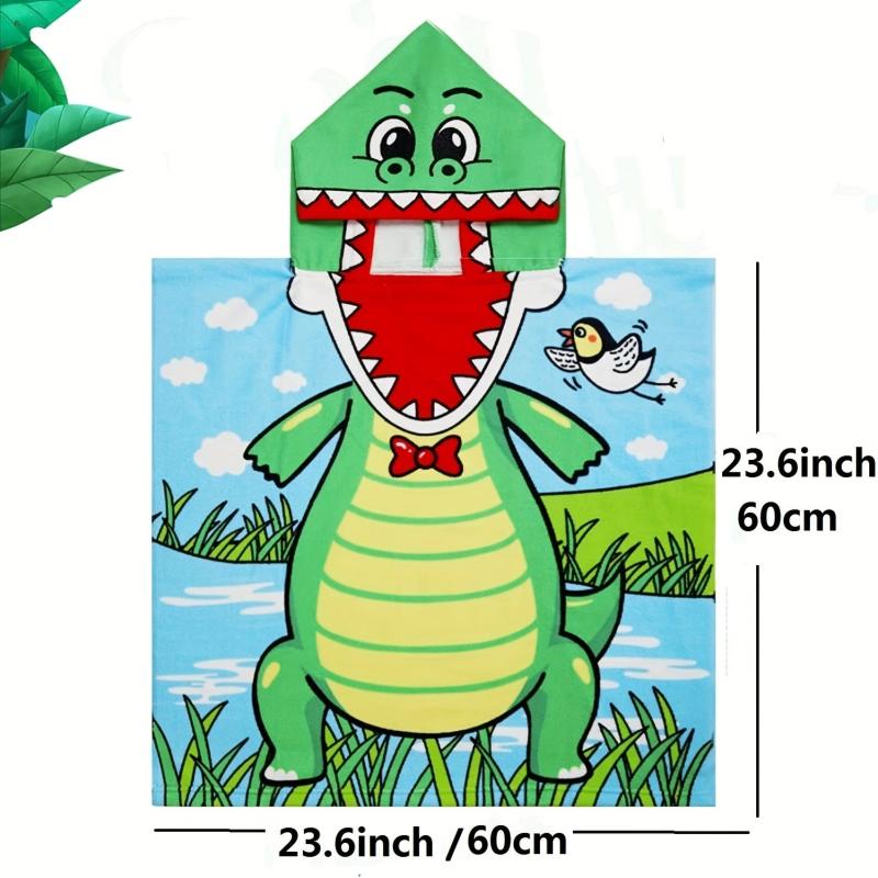 Kids Hooded Towel Soft Microfiber Bath Wrap