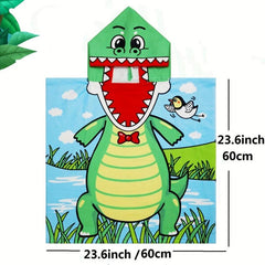 Kids Hooded Towel Soft Microfiber Bath Wrap