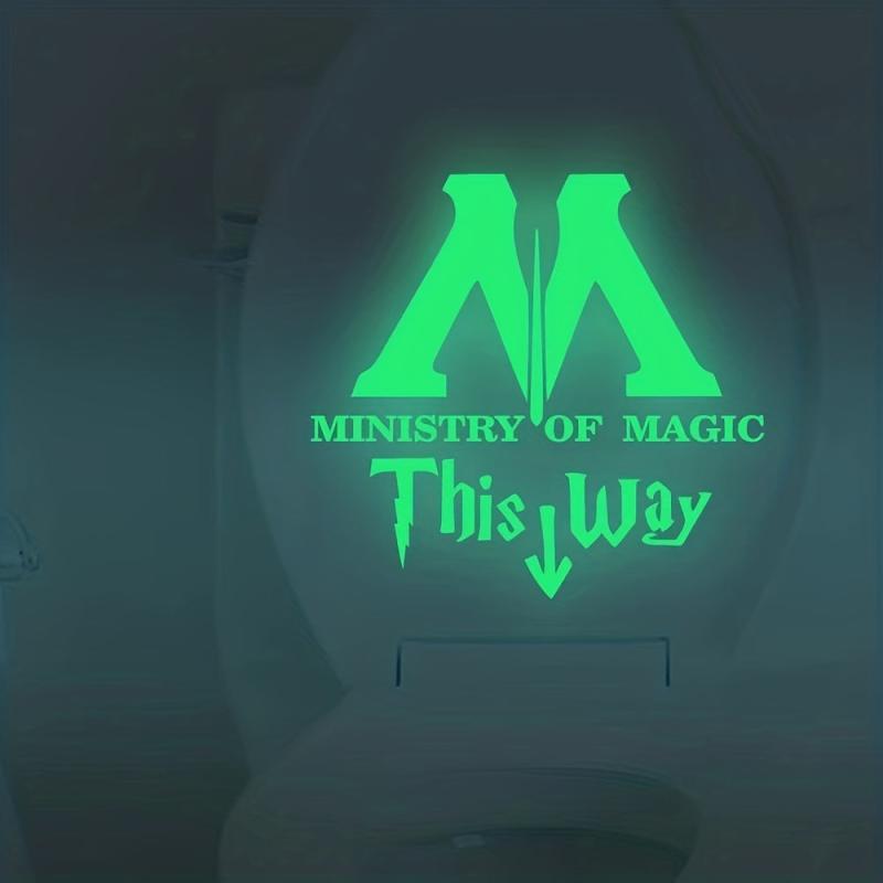 Luminous Carved Toilet Stickers Bathroom Wall Stickers Toilet Lid Sticker