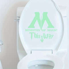 Luminous Carved Toilet Stickers Bathroom Wall Stickers Toilet Lid Sticker