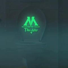 Luminous Carved Toilet Stickers Bathroom Wall Stickers Toilet Lid Sticker