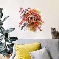 2 Birds Bathroom Decoration Decal Toilet Lid Sticker