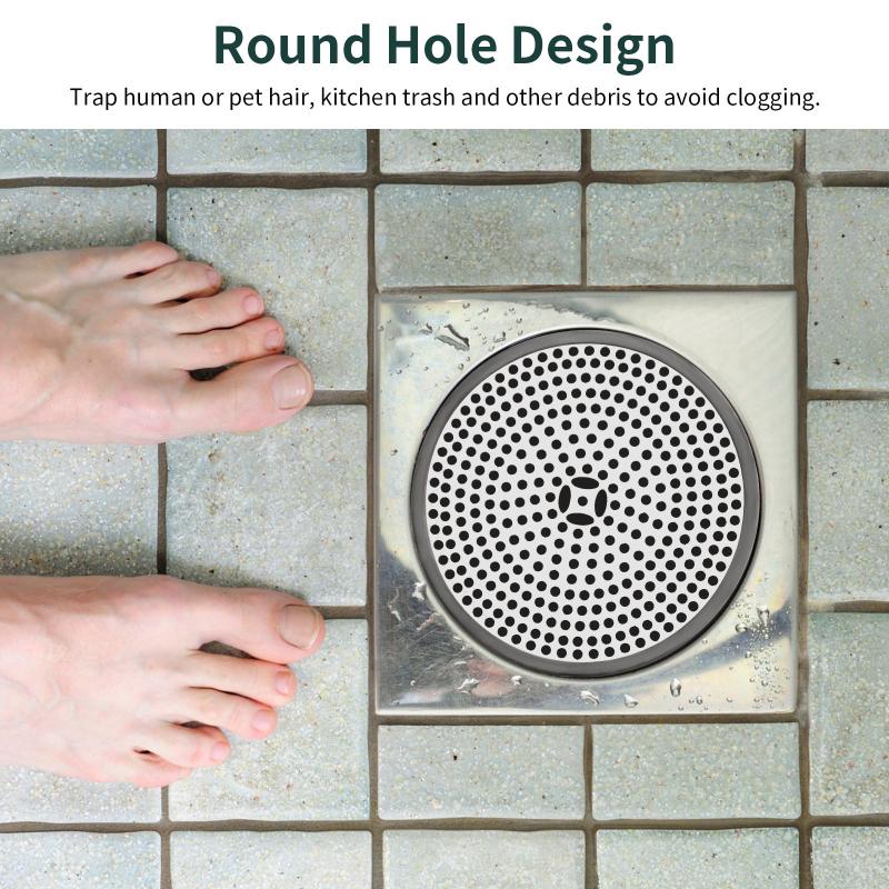 2pcs Shower Drain Hair Catcher Multifunction Drain Cover Filter