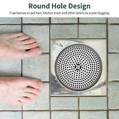 2pcs Shower Drain Hair Catcher Multifunction Drain Cover Filter