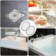 2pcs Shower Drain Hair Catcher Multifunction Drain Cover Filter