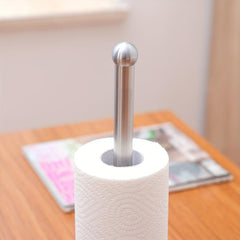 Vertical Roll Paper Holder Stainless Steel Desktop Napkin Organizer