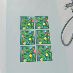 6pcs Christmas Tree Bathtub Appliques Waterproof Self-adhesive Bathtub Stickers