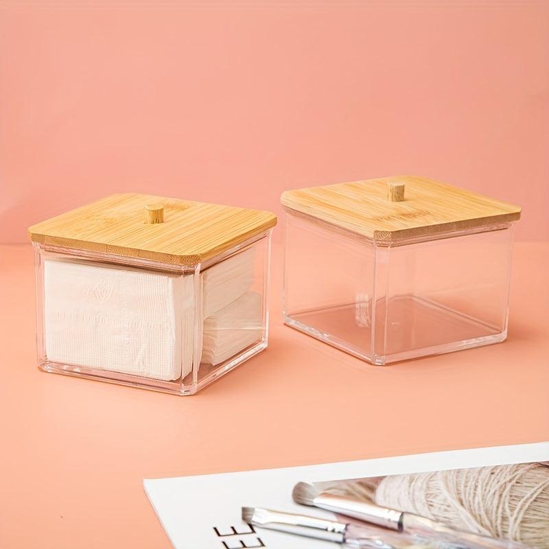 Acrylic Cotton Swab Storage Box Makeup Cotton Storage Box