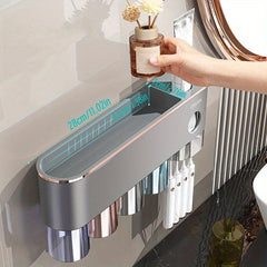 Toothbrush Holder & Automatic Toothpaste Dispenser