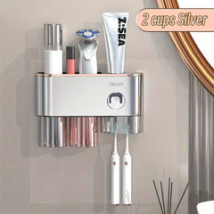 Toothbrush Holder & Automatic Toothpaste Dispenser