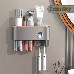 Toothbrush Holder & Automatic Toothpaste Dispenser