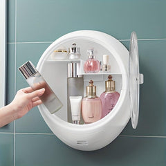 Wall Mounted Cosmetics Storage Box Moisture-proof Bathroom Shelf