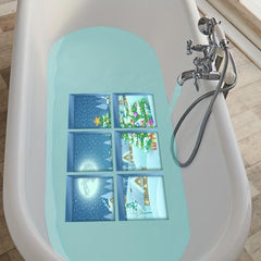 6pcs Christmas Bathtub Appliques Waterproof Frosted Sticker