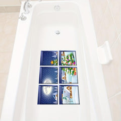 6pcs Christmas Bathtub Appliques Waterproof Frosted Sticker