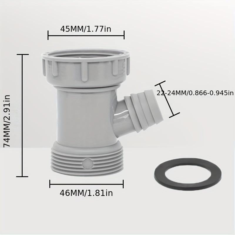 Overflow Three way Sink Drain Pipe Drain Waste Trap Pipe Extension Connector