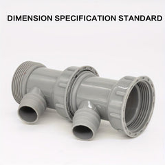 Overflow Three way Sink Drain Pipe Drain Waste Trap Pipe Extension Connector
