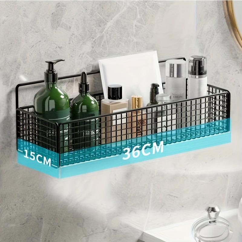 Wall Mounted Bathroom Storage Rack Adhesive Shower Caddy