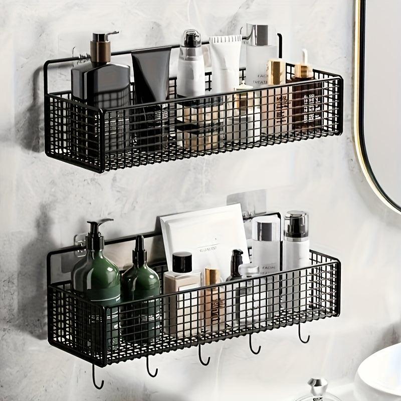 Wall Mounted Bathroom Storage Rack Adhesive Shower Caddy
