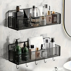 Wall Mounted Bathroom Storage Rack Adhesive Shower Caddy
