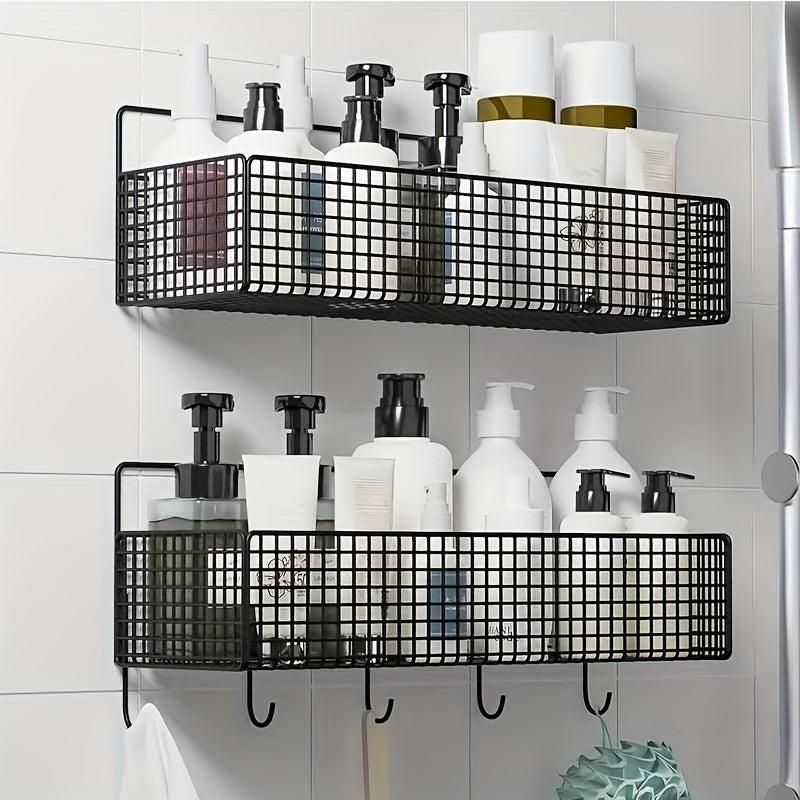 Wall Mounted Bathroom Storage Rack Adhesive Shower Caddy