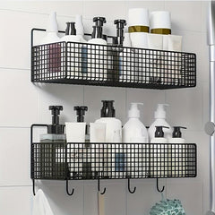 Wall Mounted Bathroom Storage Rack Adhesive Shower Caddy