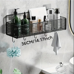 Wall Mounted Bathroom Storage Rack Adhesive Shower Caddy