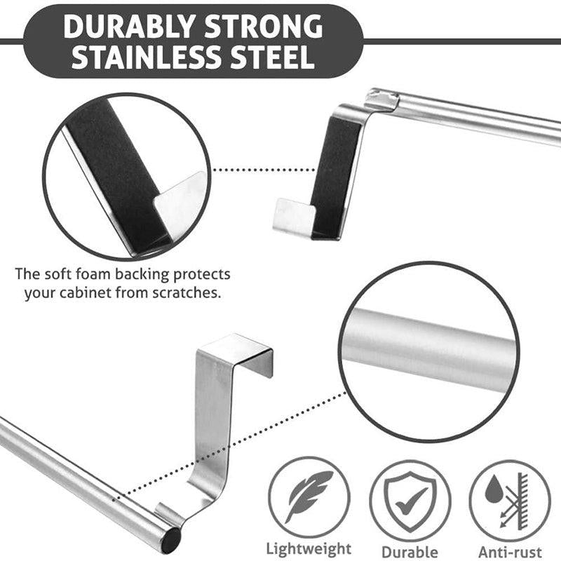 Stainless Steel Towel Rack Bathroom Cupboard Hanger Cabinet Shelf