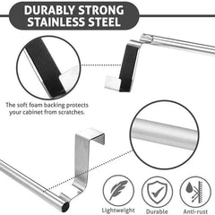 Stainless Steel Towel Rack Bathroom Cupboard Hanger Cabinet Shelf