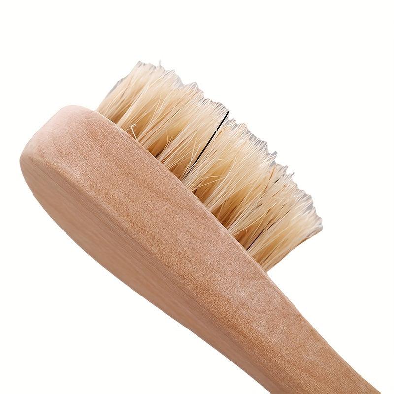 Natural Wooden Exfoliating Brush for Skin Cleansing